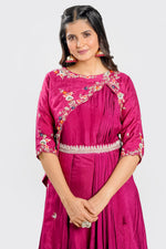 Load image into Gallery viewer, Cherry Pink Hand Work Readymade Gown