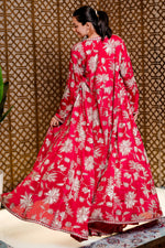 Load image into Gallery viewer, Cherry Chinon Crepe Indo Western With Sequins Long Jacket