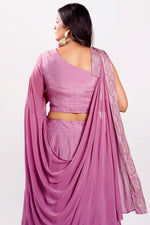 Load image into Gallery viewer, Pure Dola Silk Pearl And Sequence Work Lehenga With One Sided Pattern Blouse