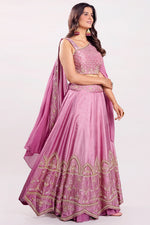 Load image into Gallery viewer, Pure Dola Silk Pearl And Sequence Work Lehenga With One Sided Pattern Blouse