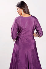 Load image into Gallery viewer, Chinon Fabric Pearl And Zardoshi Work Readymade Gown With Waist Belt