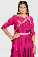 Load image into Gallery viewer, Cherry Pink Hand Work Readymade Gown