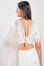 Load image into Gallery viewer, White Color Silk Sequence Work Readymade Lehenga Choli
