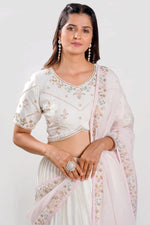 Load image into Gallery viewer, White Color Silk Sequence Work Readymade Lehenga Choli