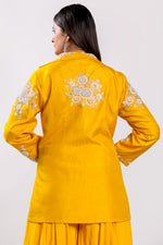 Load image into Gallery viewer, Yellow Color Dola Silk Readymade Co-Ord Set