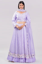 Load image into Gallery viewer, Organza Fabric Two Layered Pleated Readymade Lehenga Choli