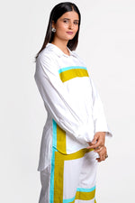 Load image into Gallery viewer, Cotton Fabric White Color Co-Ord Set