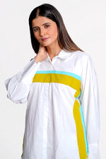 Load image into Gallery viewer, Cotton Fabric White Color Co-Ord Set