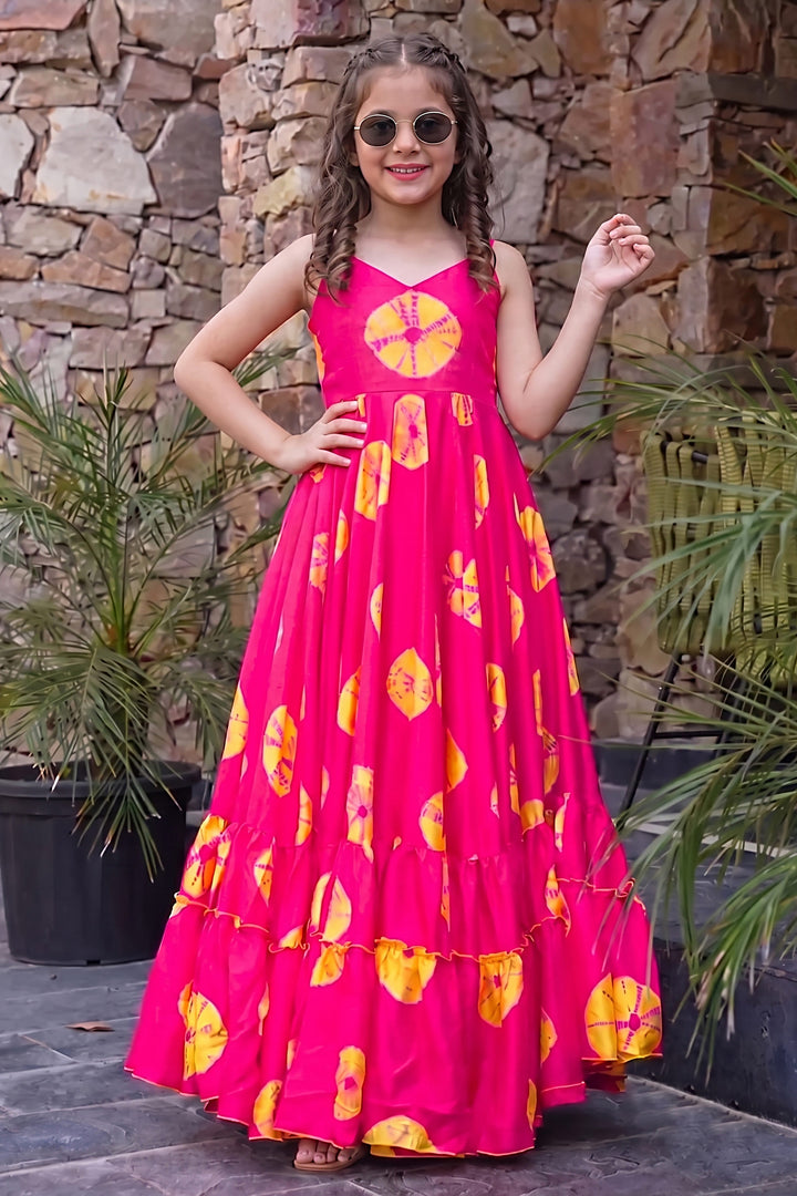 Kids Heavy Rayon Digital Printed Gown