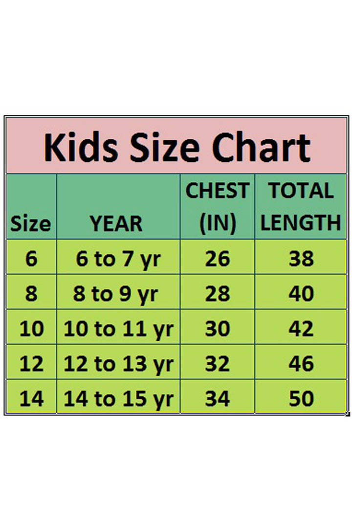 Teal Printed Gown For Kids