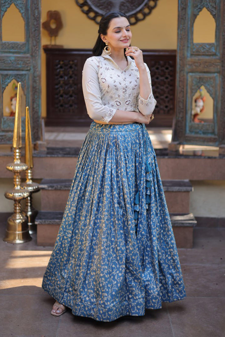 Sangeet Function Readymade Skirt With Crop Top