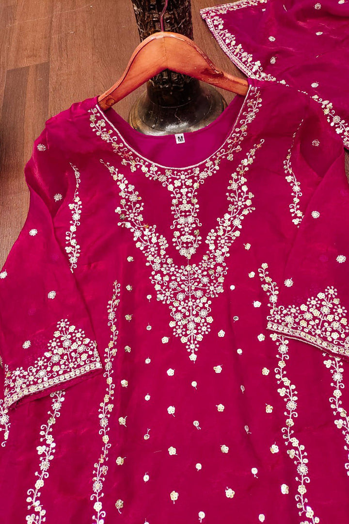Art Silk Rani Readymade Palazzo Suit