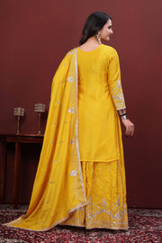 Chinon Festive Wear Yellow Readymade Palazzo Dress