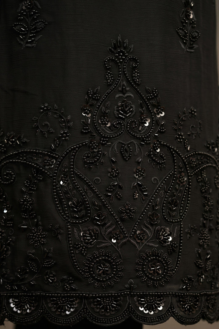 Neha Dhupia Black Function Wear Beads Work Readymade Plazzo Suit