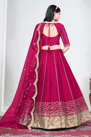 Art Silk Embroidered Function Wear Rani Lehenga Choli